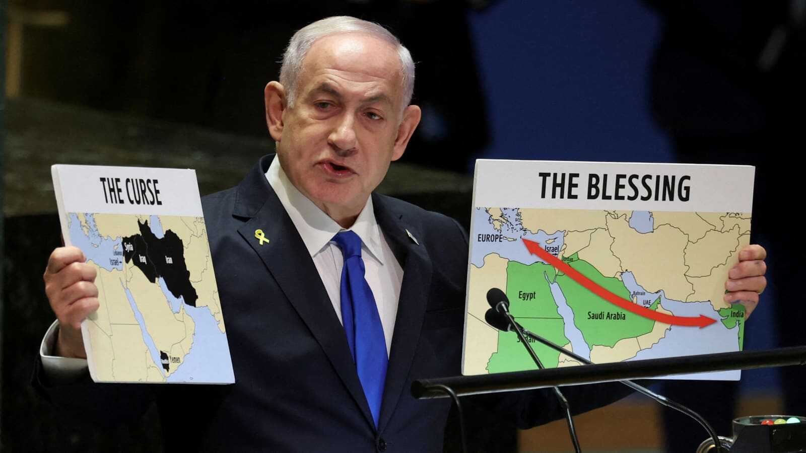 Tak Punya Malu, Netanyahu Pamerkan Peta Timur Tengah Tanpa Palestina